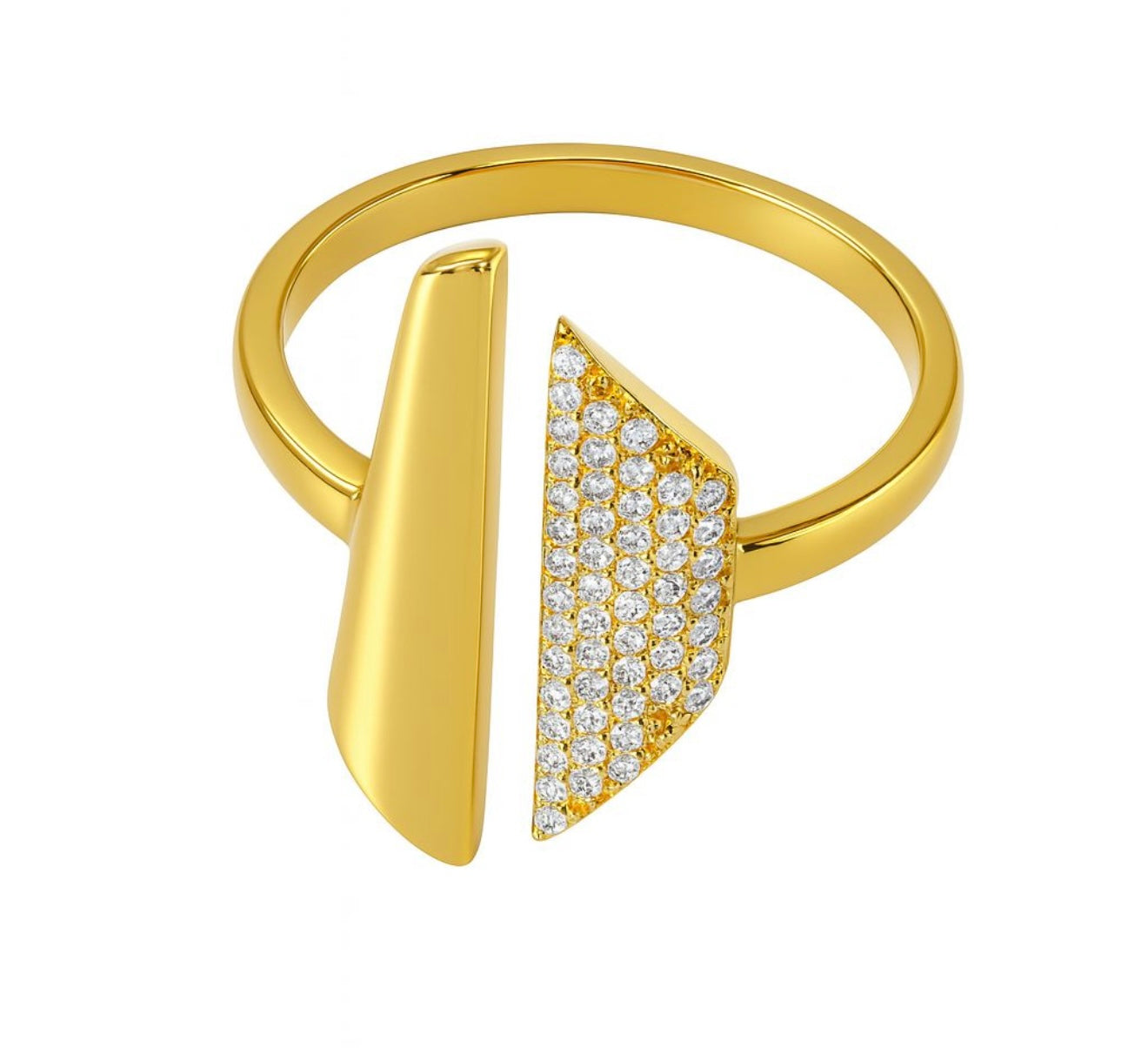 Anello in Argento 925 Regolabile con Scudo di Zirconi