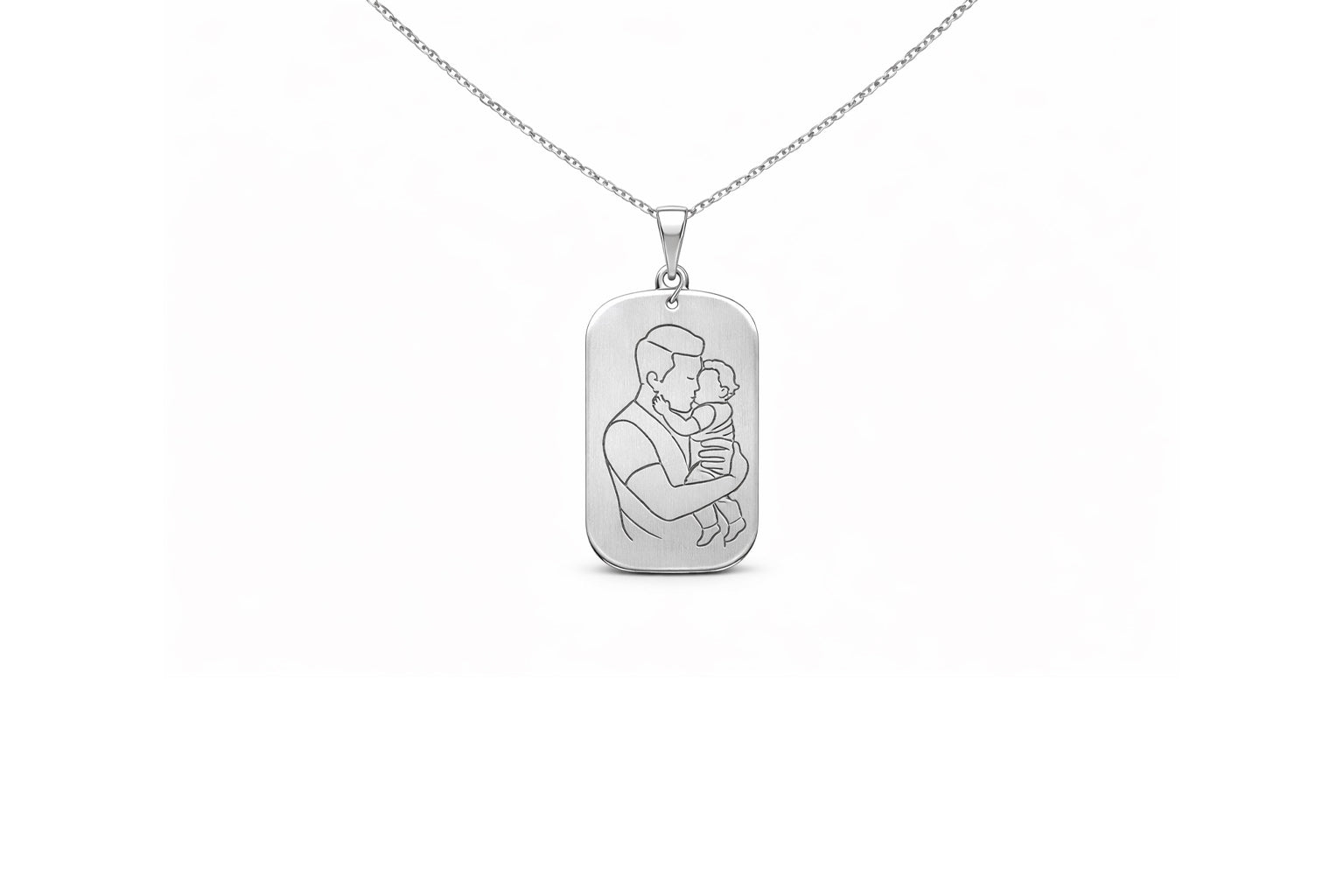 Ciondolo Dad & Baby Personalizzabile in Argento 925